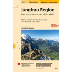 Carte randonnée JUNGFRAU REGION INDECHIRABLE ET RESISTANTE EAU