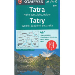 Carte randonnée 2100 TATRA HOHE VYSOKE TATRY