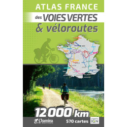 Carte randonnée ATLAS FRANCE DES VOIES VERTES ET VÉLOROUTES