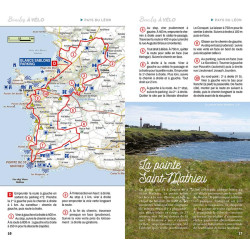 Carte randonnée BOUCLES A VELO - FINISTERE NORD CROZON - MONTS D'AREE