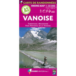 Achat Carte randonnées - Vanoise - Randoéditions A3