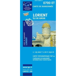 Achat Carte randonnées IGN Lorient - 0720 ET