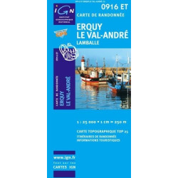 Achat Carte randonnées IGN Erquy Le Val-André - 0916 ET