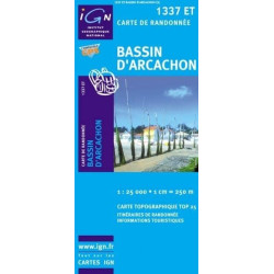 Achat Carte randonnées IGN Bassin d'Arcachon - 1337 ET