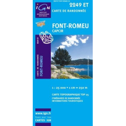 Achat Carte randonnées IGN Font Romeu - Capcir - 2249 ET