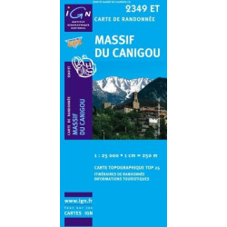 Achat Carte randonnées IGN Massif Du Canigou - 2349 ET