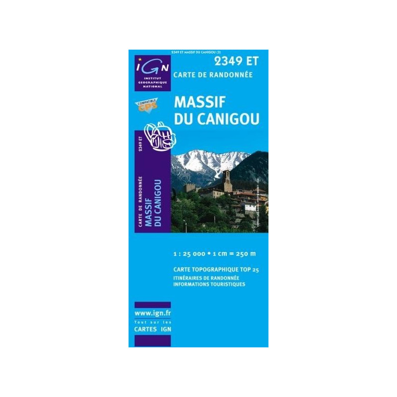 Achat Carte randonnées IGN Massif Du Canigou - 2349 ET