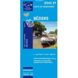 Achat Carte randonnées IGN Béziers - 2545 ET