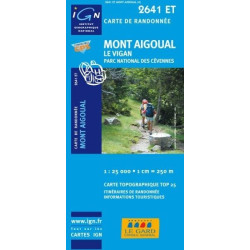 Achat Carte randonnées IGN Mont Aigoual - Le Vigan - 2641 ET