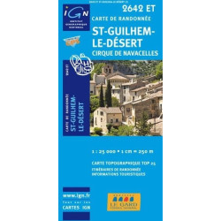 Achat Carte randonnées IGN St Guilhem Le Désert - Cirque de Navacelles - 2642 ET