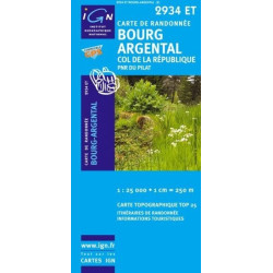Achat Carte randonnées IGN Bourg Argental - Col de la République - 2934 ET