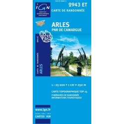 AchatCarte randonnées IGN Arles - PNR de Camargue - 2943 ET