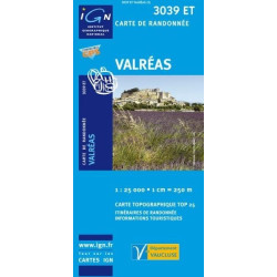 Achat Carte randonnées IGN Valréas - 3039 ET