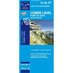 Achat Carte randonnées IGN Combe Laval - Forêt de Lente - 3136 ET