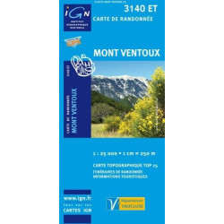 Achat Carte randonnées IGN Mont Ventoux - 3140 ET