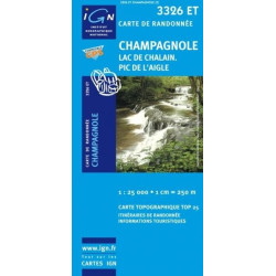 Achat Carte randonnées IGN Champagnole - Lac de Chalain Pic de l'Aigle - 3326 ET