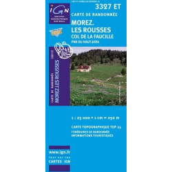 Achat Carte randonnées IGN Morez Les Rousses - Col de la Faucille - 3327 ET