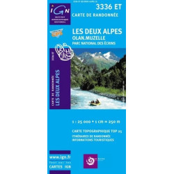 Achat Carte randonnées IGN Les Deux Alpes - Olan Muzelle - 3336 ET