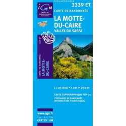Achat Carte randonnées IGN La Motte Du Caire - Vallée du Sasse - 3339 ET