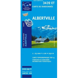 Achat Carte randonnées IGN Albertville - 3432 ET