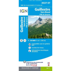 Achat Carte randonnées IGN Guillestre - Vars Risoul - 3537 ET