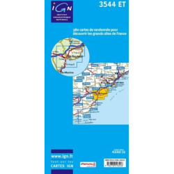 Achat Carte randonnées IGN Fréjus St Raphaël - Corniche de l'Esterel - 3544 ET