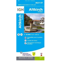 Achat Carte randonnées IGN Altkirch - Sundgau - 3621 ET