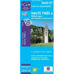 Achat Carte randonnées IGN Haute Tinée2 - Isola 2000 - 3640 ET