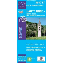 Achat Carte randonnées IGN Haute Tinée2 - Isola 2000 - 3640 ET