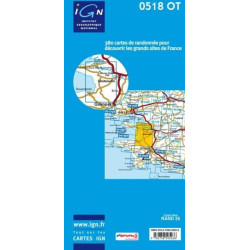 Achat Carte randonnées IGN Châteaulin Douarnenez - 0518 OT