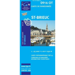 Achat Carte randonnées IGN St Brieuc - 0916 OT