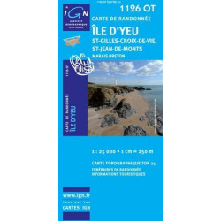 Achat Carte randonnées IGN Île d'Yeu - St Gilles Croix de Vie St Jean de Monts - 1126 OT