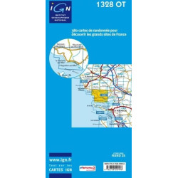 Achat Carte randonnées IGN - 1328 OT - La Tranche Sur Mer l'Aiguillon Sur Mer - PNR du Marais Poitevin