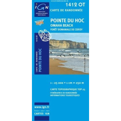 Achat Carte randonnées IGN - 1412 OT - Pointe Du Hoc - Omaha Beach