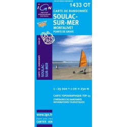 Achat Carte randonnées IGN - 1433 OT - Soulac Sur Mer - Montalivet