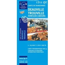 Achat Carte randonnées IGN - 1711 OT - Deauville Trouville - Honfleur Cabourg
