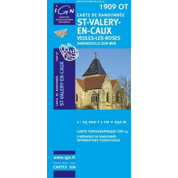 Achat Carte randonnées IGN - 1909 OT - St Valery En Caux - Veules les Roses