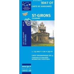 Achat Carte randonnées IGN - 2047 OT - St Girons - Couserans