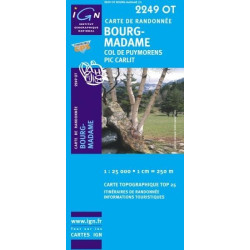 Achat Carte randonnées IGN - 2249 OT - Bourg Madame - Col de Puymorens Pic Carlit