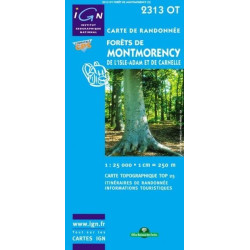 Achat Carte randonnées IGN - 2313 OT - Forêt De Montmorency De l'Isle Adam Et De Carnelle