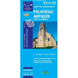 Achat Carte randonnées IGN - 2315 OT - Palaiseau Arpajon - Forêt de Verrières
