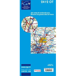 Achat Carte randonnées IGN - 2412 OT - Forêts De Chantilly - d'Halatte et d'Ermenonville