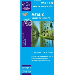 Achat Carte randonnées IGN - 2513 OT - Meaux - Vallée de l'Ourcq