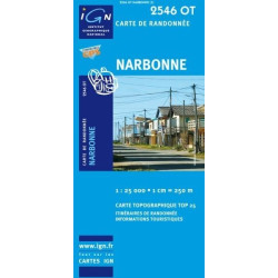 Achat Carte randonnées IGN - 2546 OT - Narbonne