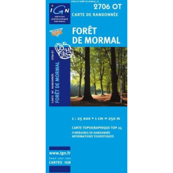 Achat Carte randonnées IGN - 2706 OT - Forêt De Mormal