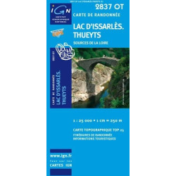 Achat Carte randonnées IGN - 2837 OT - Lac d'Issarlès Thueyts - Sources de la Loire
