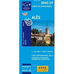Achat Carte randonnées IGN - 2840 OT - Alès