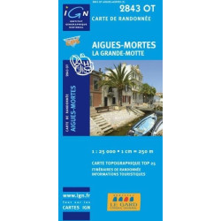 Achat Carte randonnées IGN - 2843 OT - Aigues Mortes - La Grande Motte