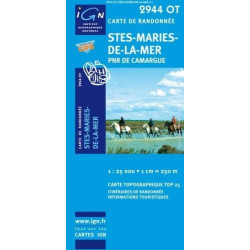 Achat Carte randonnées IGN - 2944 OT - Stes Maries De La Mer - PNR de Camargue