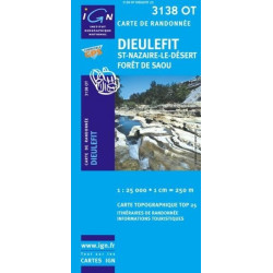Achat Carte randonnées IGN - 3138 OT - Dieulefit - St Nazaire le désert forêt de Saou